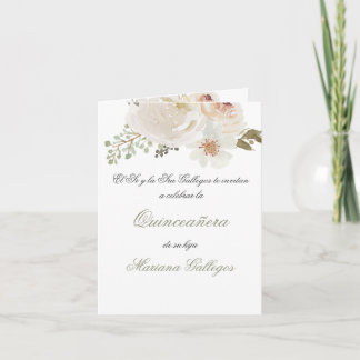 Blume Quinceanera Einladung