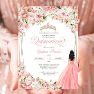 Blume Quinceañera Einladung
