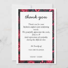 Blume Rahmen Dankeschön Karte Einladung