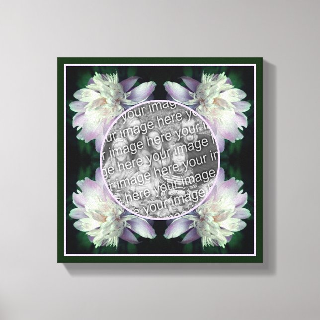 Blume-Rahmen erstellen Sie Ihr eigenes Foto Leinwanddruck (Vorderseite)