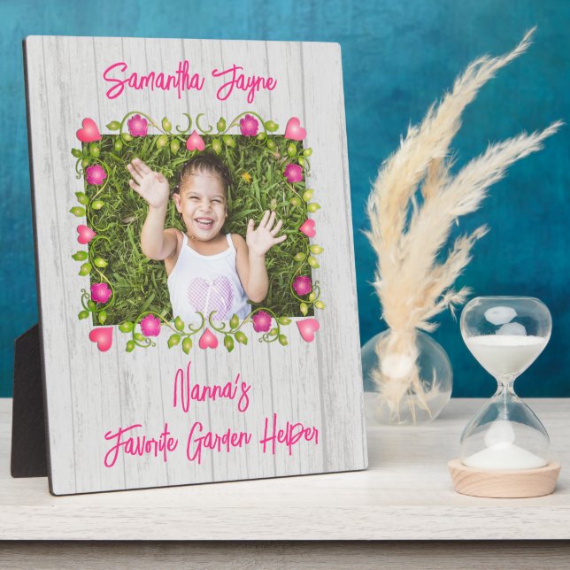 Blume Rahmen Holz aussehen Personalisiert Geschenk (Seite)