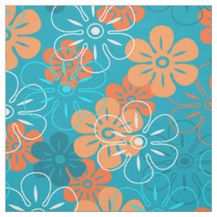 Blume Rain Hawaiian Retro Floral Stoff