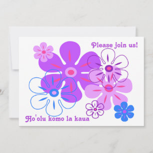Blume Rain Tropical Luau Einladung