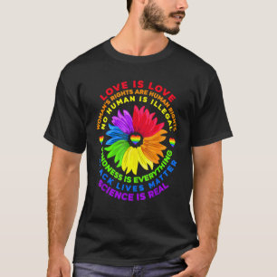 Blume Rainbow Human Black Living Rights Science T-Shirt