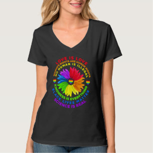 Blume Rainbow Human Black Living Rights Science T-Shirt