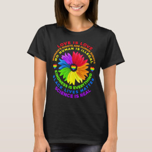 Blume Rainbow Human Black Living Rights Science T-Shirt