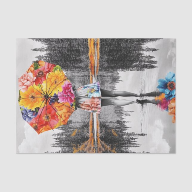 Blume Raindrops5 Seidenpapier (Vorderseite)