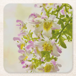 Blume Rechteckiger Pappuntersetzer