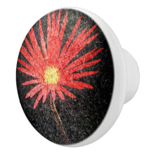 Blume Red Daisy Keramikknauf