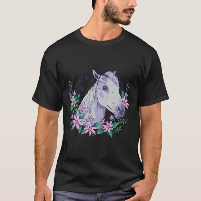 Blume Reiten T-Shirt (Vorderseite)