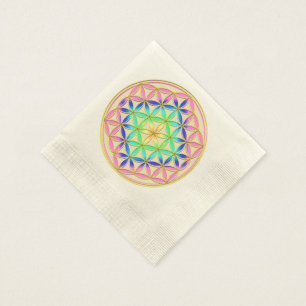 Blume romantischer Farben Leben Blume DES Lebens Serviette