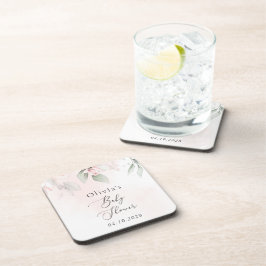 Blume, rosa Blume, Boho, Babydusche Getränkeuntersetzer