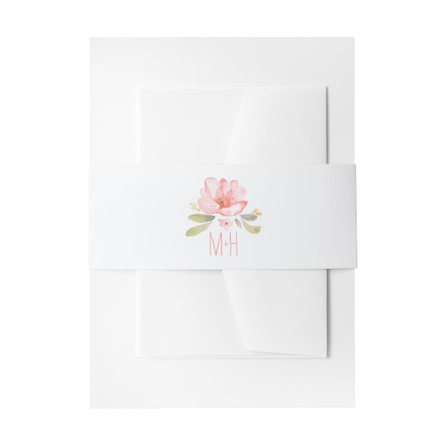 Blume Rosa Hochzeit Einladungsbanderole (Vorderseite Beispiel)