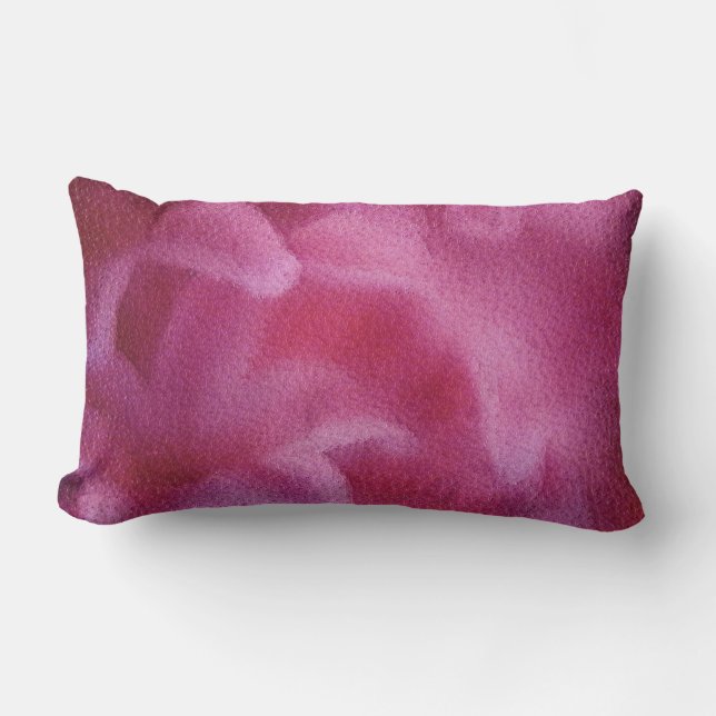 Blume Rosa Lilie Malerei Art Collection Lendenkissen (Vorderseite)