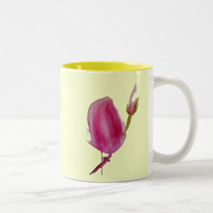 Blume Rosa Magnolia Zweifarbige Tasse