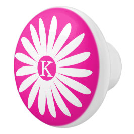 Blume Rosa Monogramm-Drehknopf Keramikknauf