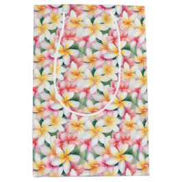 Blume Rosa und Weiße Plumeria Mittlere Geschenktüte
