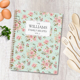 Blume Rosa Wasserfarbe Blumenmuster Notizbuch