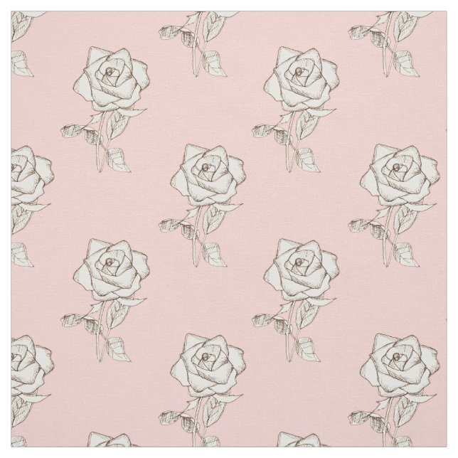 Blume Rose Baby Pink Pasta Blush Stoff (Muster)