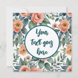 Blume Rose Einladung oder Karte