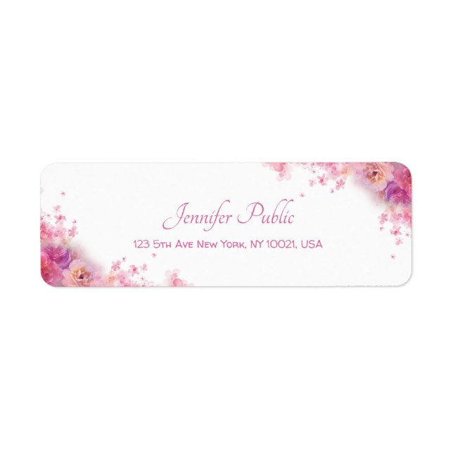 Blume Rose Moderne Handschrift Elegante Rückkehr (Vorne)