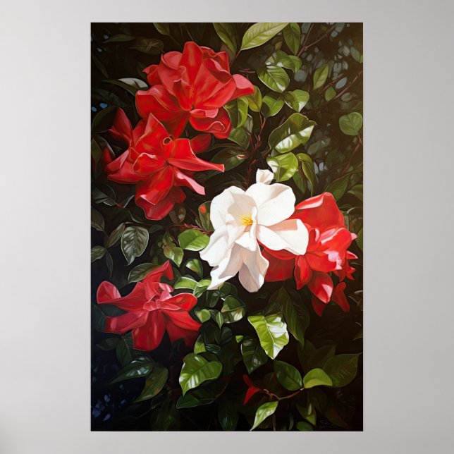 Blume Rote Garden Poster (Vorne)