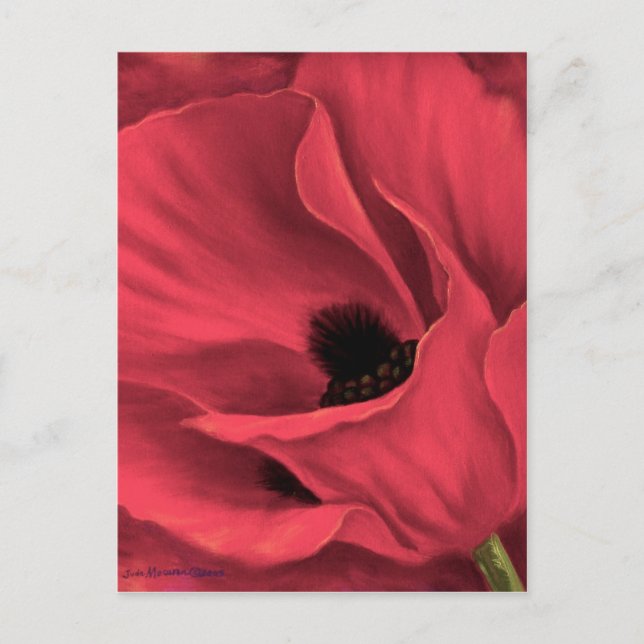 Blume Rote Popper Art Malerei - Multi Postkarte (Vorderseite)