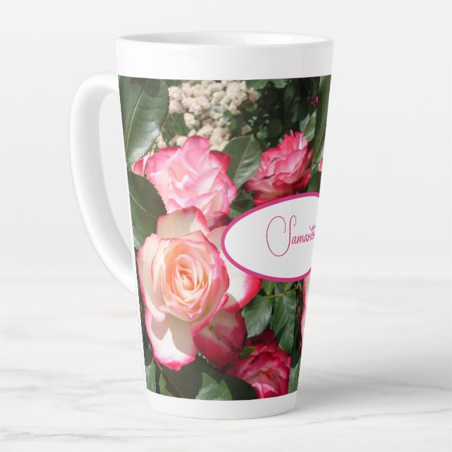 Blume Rote und Weiße Rose Rose Milchtasse (Linke Ecke)