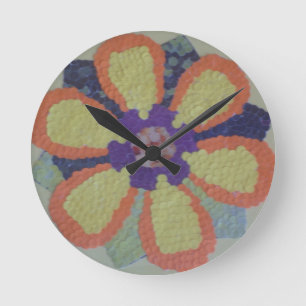 Blume Runde Wanduhr