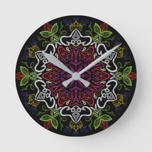 Blume Runde Wanduhr