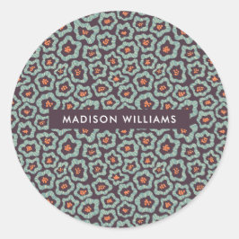 Blume Runder Aufkleber