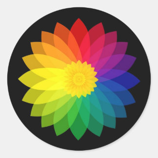 Blume Runder Aufkleber
