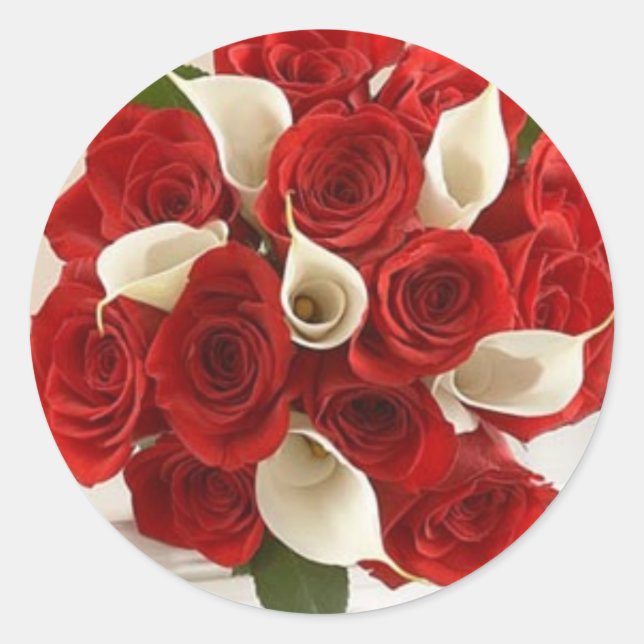 Blume Runder Aufkleber (Vorderseite)