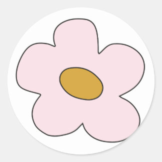 Blume Runder Aufkleber