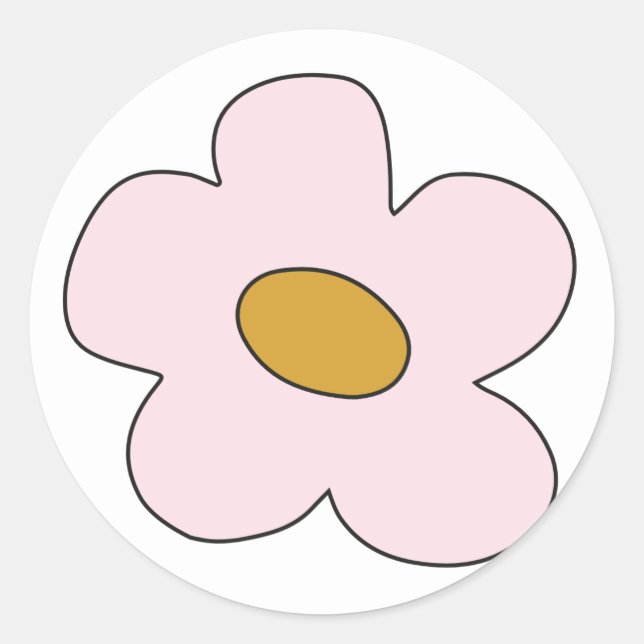 Blume Runder Aufkleber (Vorderseite)