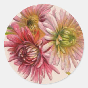 Blume Runder Aufkleber