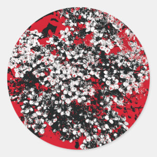 BLUME RUNDER AUFKLEBER