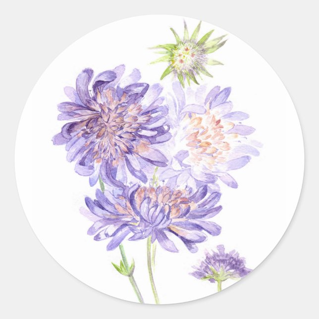 Blume Runder Aufkleber (Vorderseite)