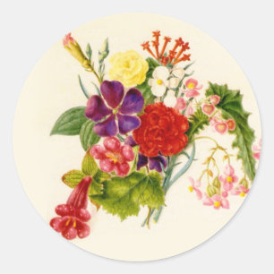 Blume Runder Aufkleber