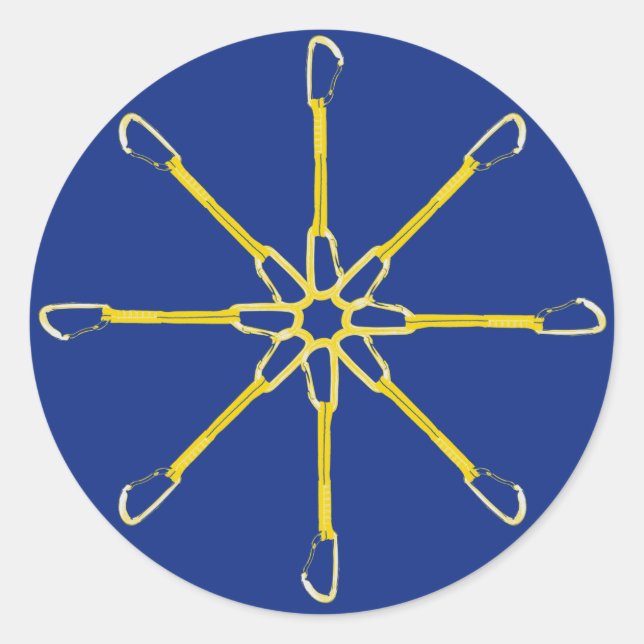 Blume Runder Aufkleber (Vorderseite)