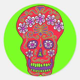 Blume Runder Aufkleber