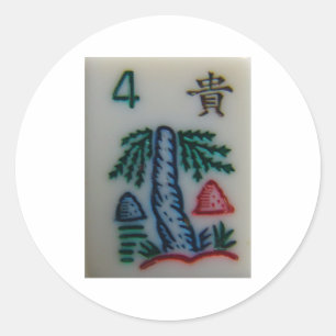 Blume Runder Aufkleber