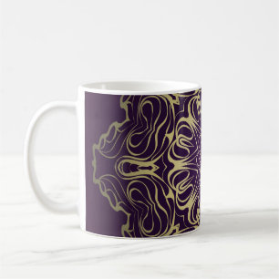 Blume runder Muster. Illustration. Valentine, B Kaffeetasse