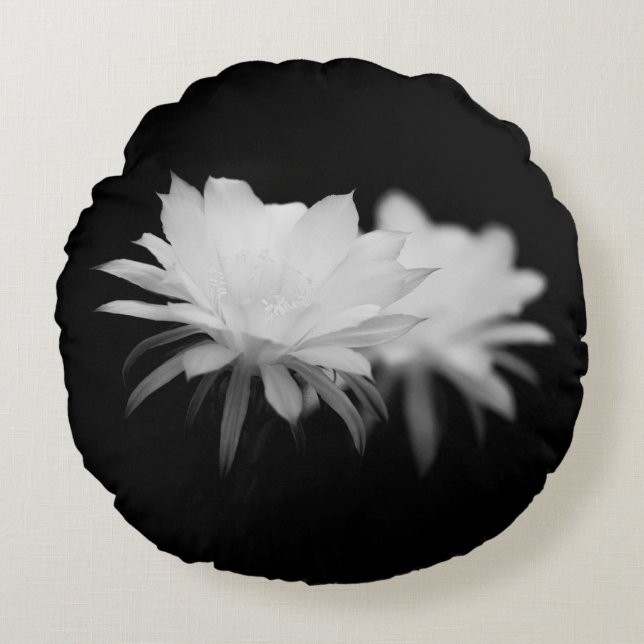 Blume Rundes Kissen (Vorderseite)
