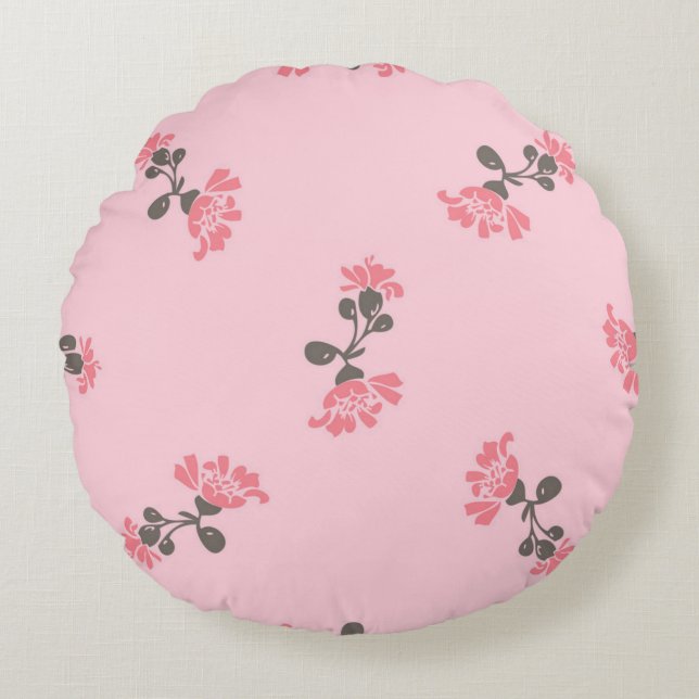Blume Rundes Kissen (Vorderseite)