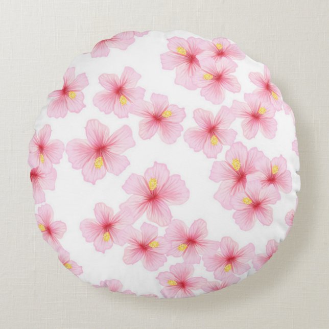 Blume Rundes Kissen (Vorderseite)