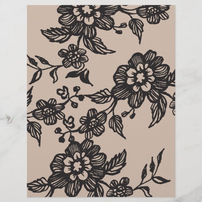 Blume | Rustikale DIY-Umschläge Liner Flyer (Vorne)