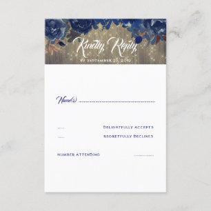 Blume Rustikale UAWG RSVP Karte