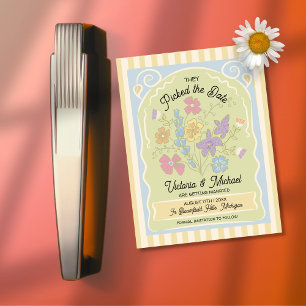 Blume Saatgut PackHand Save the Date gezogen Magneteinladung