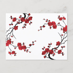 Blume Sakura blüht Feiertagspostkarte